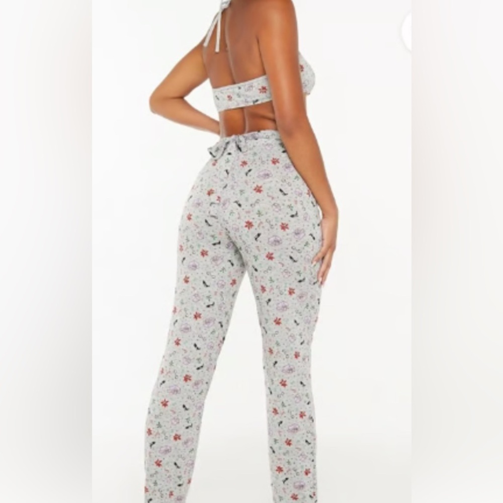 Savage X Fenty ‘Tis  The Savage Holiday Print Back Tie Pants size 3X NWT